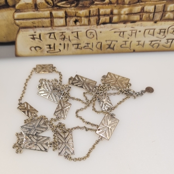 LOFT Gold and Silver-Tone Geometric Necklace - Picture 3 of 4